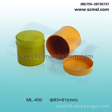candle tins, round tin box, metal box